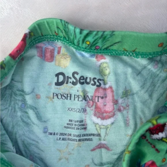 Posh Peanut Grinch Kids Underwear Set - Red, Green, White - Picture 2 of 2
